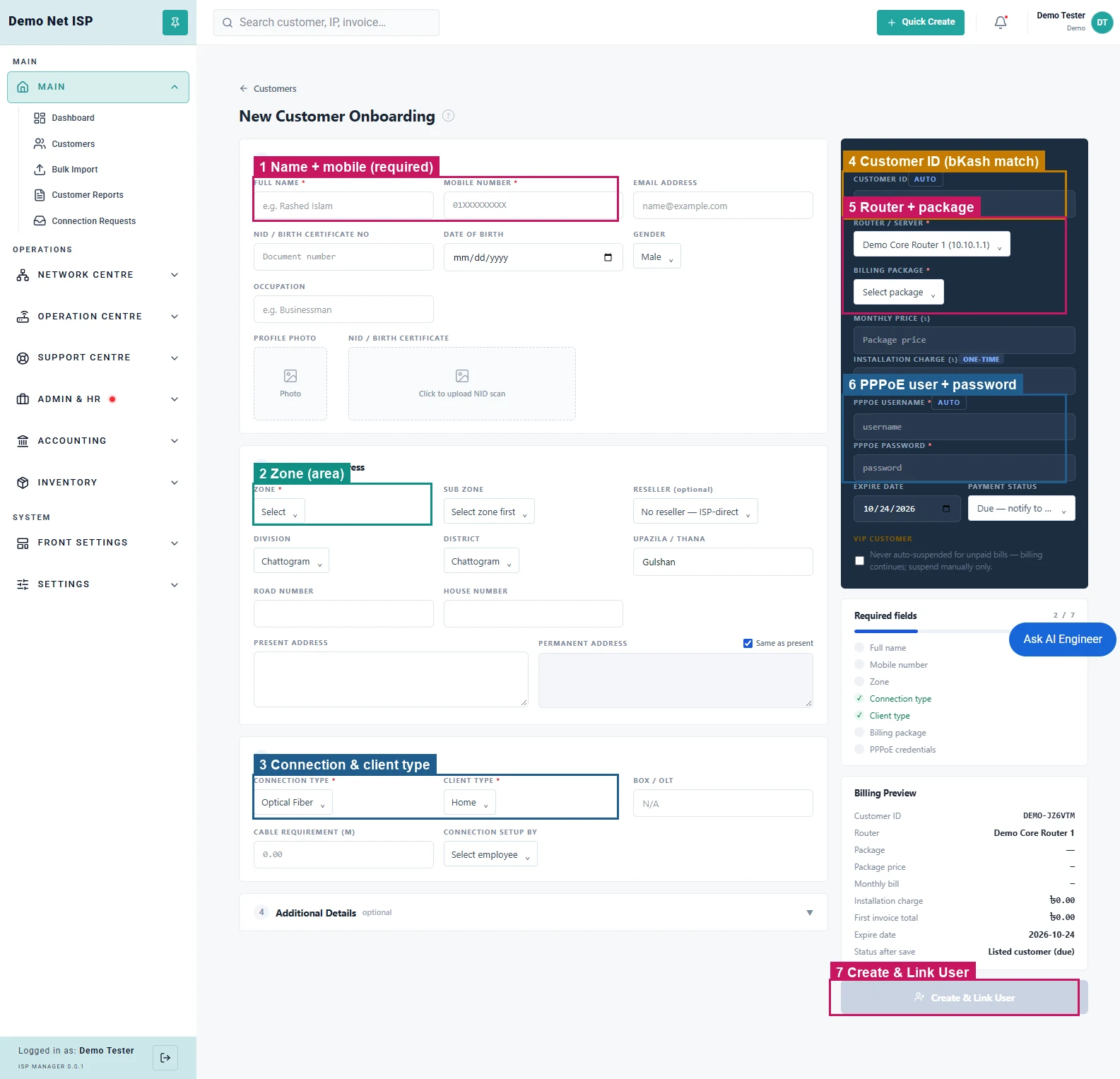 New Customer Onboarding