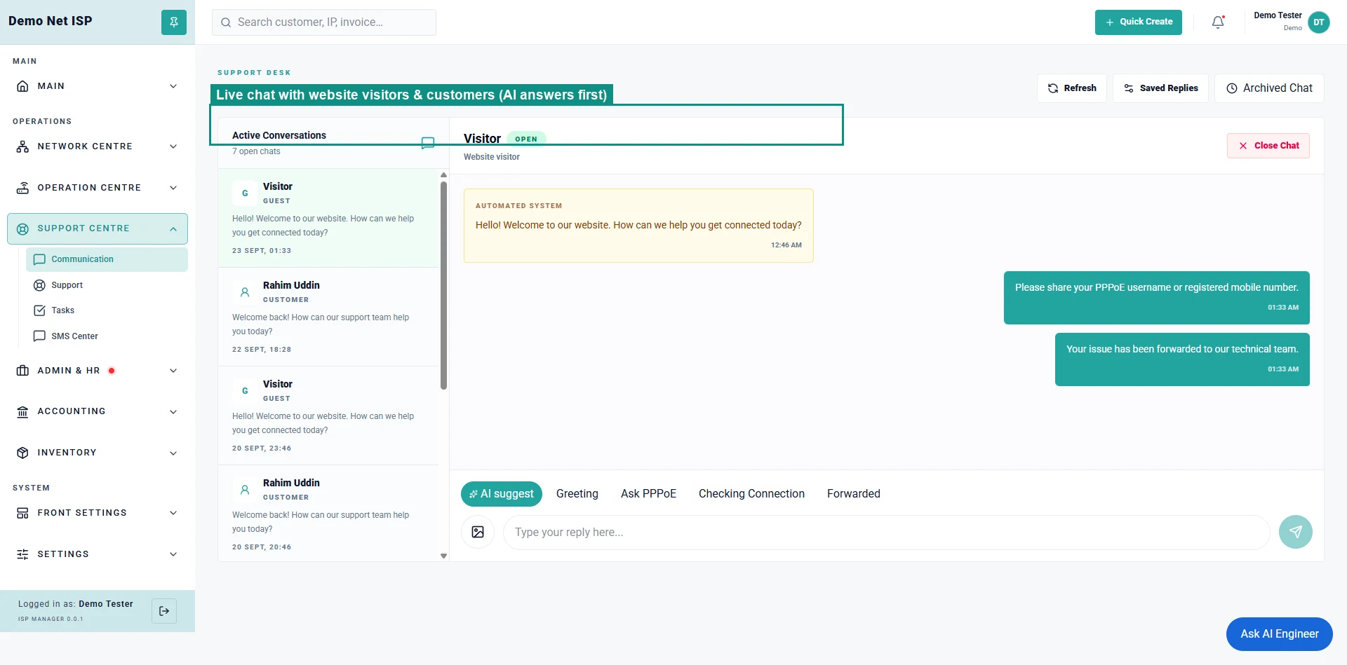Live Support Chat